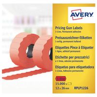 Avery AV-RPLP1226 Prijstangetiketten Permanent 10 Rollen Rood