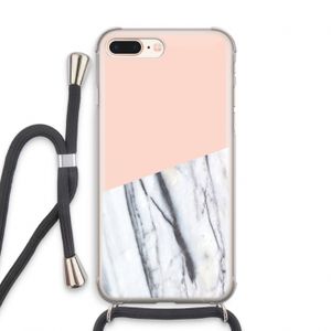 A touch of peach: iPhone 8 Plus Transparant Hoesje met koord