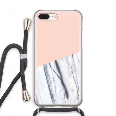 A touch of peach: iPhone 8 Plus Transparant Hoesje met koord