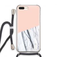 A touch of peach: iPhone 8 Plus Transparant Hoesje met koord