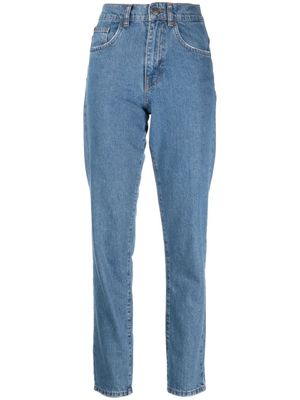 TWINSET jean fuselé à logo brodé - Bleu