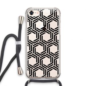 Geometrisch patroon: iPhone 8 Transparant Hoesje met koord
