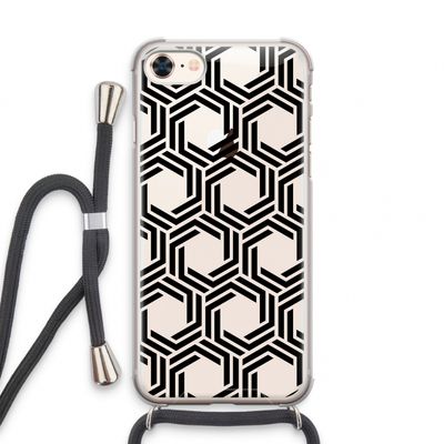 Geometrisch patroon: iPhone 8 Transparant Hoesje met koord