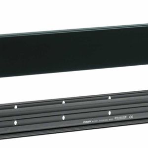 Kabelgoot Plint Kanaal zwart 20 x 80 mm zwart afdekking = deksel 2 meter prijs per meter