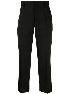 Off-White pantalon droit à taille haute - Noir