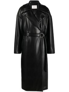 Nanushka trench Liano à taille ceinturée - Noir