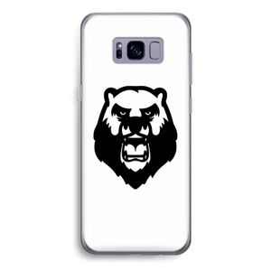 Angry Bear (white): Samsung Galaxy S8 Transparant Hoesje