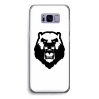 Angry Bear (white): Samsung Galaxy S8 Transparant Hoesje