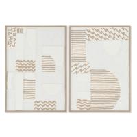 Schilderij Home ESPRIT Abstract Stads 50 x 3 x 70 cm (2 Stuks)