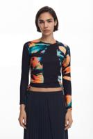 Bloemen T-shirt - BLACK - M