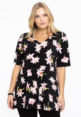 Yoek Tuniek flare HIBISCUS | Zwart | Maat 58/60