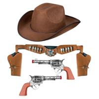 Western cowboy verkleed set - 4-delig - sherriff - wilde westen - volwassenen