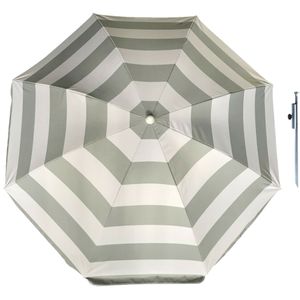 Parasol - zilver - D140 cm - incl. draagtas - parasolharing - 49 cm