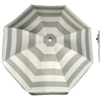 Parasol - zilver - D140 cm - incl. draagtas - parasolharing - 49 cm - thumbnail