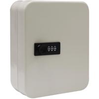 Sleutelkast met combinatieslot, voor 20 sleutels, wit