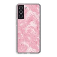Abstract Painting Pink: Samsung Galaxy S21 FE Transparant Hoesje