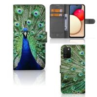 Samsung Galaxy A03s | Telefoonhoesje | Met pasjeshouder | Pauw