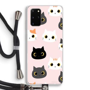 Katten: Samsung Galaxy S20 Plus Transparant Hoesje met koord