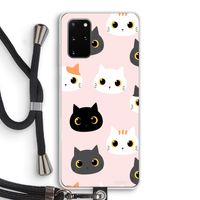 Katten: Samsung Galaxy S20 Plus Transparant Hoesje met koord