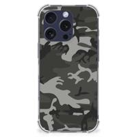 iPhone 16 Pro Doorzichtige Silicone Hoesje Army Light