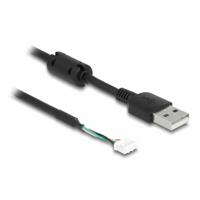Delock 12089 USB-kabel USB 2.0 USB-A stekker, Shrouded header 4-polig 1.50 m Zwart
