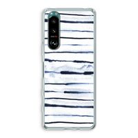Ink Stripes: Sony Xperia 5 III Transparant Hoesje