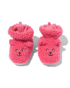 HEMA Baby Slofjes Teddy Kat Roze (roze)