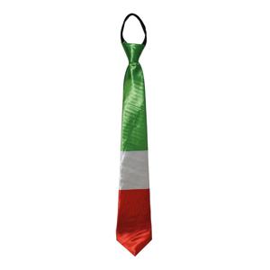 Verkleed stropdas Italiaanse vlag kleuren - Landen thema supporters verkleed accessoires