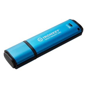 Kingston Technology IronKey VP50 USB flash drive 32 GB USB Type-C 3.2 Gen 1 (3.1 Gen 1) Zwart, Blauw