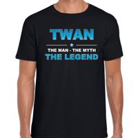 Twan Voornaam cadeau - The man, The myth the legend - zwart - voor heren - verjaardag