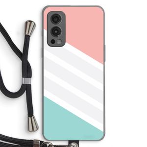 Strepen pastel: OnePlus Nord 2 5G Transparant Hoesje met koord