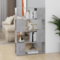 Boekenkast/kamerscherm 80x24x124,5 cm bewerkt hout betongrijs Boekenkast/kamerscherm 80x24x124,5 cm bewerkt hout betongrijs