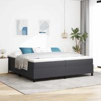 Boxspring bed Donkergrijs en Wit 203 x 200 x 60 cm