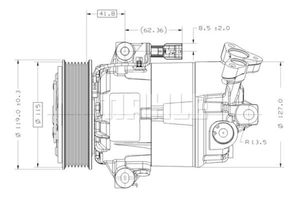 Mahle Original Airco compressor ACP 135