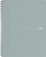 Oxford Origin spiraalschrift, ft A4+, 140 bladzijden, geruit 5 mm, grijs