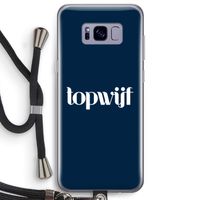 Topwijf Navy: Samsung Galaxy S8 Plus Transparant Hoesje met koord