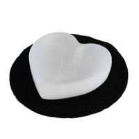 Edelsteen Seleniet Hart Oplaadsteen Schaal 10 cm