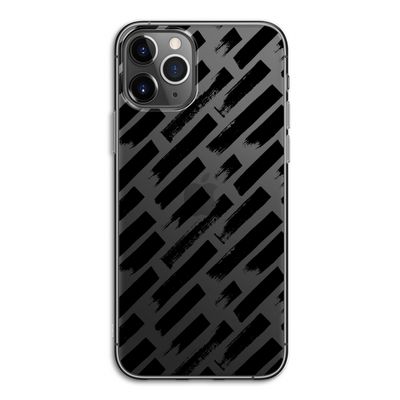Zwarte vegen: iPhone 11 Pro Transparant Hoesje