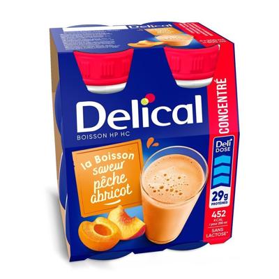 Delical Hp Hc Drank Geconc. Perzik Abrik. 4x200ml