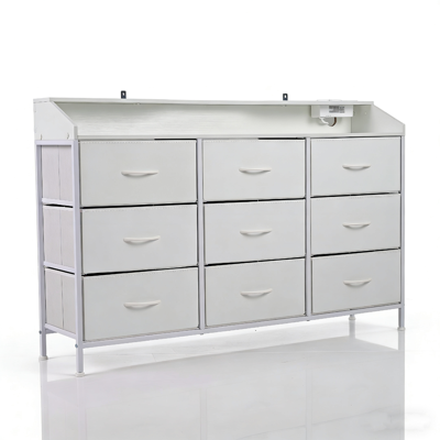 Ladekast voor de Slaapkamer Opbergkast met Ledverlichting en Oplaadstation