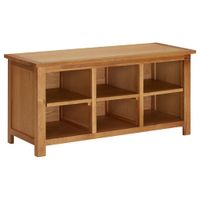 VidaXL Schoenenrek 90x37x45 cm massief eikenhout