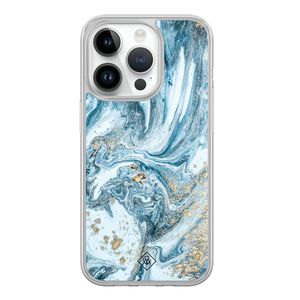 iPhone 14 Pro hybride hoesje - Marble sea