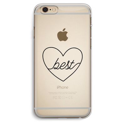 Best heart black: iPhone 6 Plus / 6S Plus Transparant Hoesje