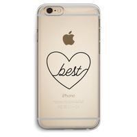 Best heart black: iPhone 6 Plus / 6S Plus Transparant Hoesje