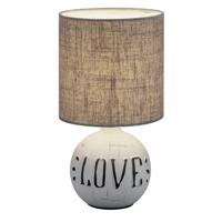 Trio Landelijke schemerlamp Esna Love 16cm grijs R50661025