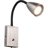 LED Wandspot - Wandverlichting - Trion Wolly - GU10 Fitting - 1-lichts - Rechthoek - Mat Nikkel - Aluminium - thumbnail