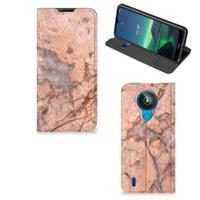 Nokia 1.4 | Standcase | Marmer Oranje