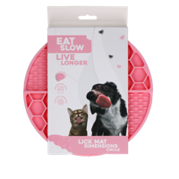 Eat Slow Live Longer Lick Mat Dimensions Circle Roze