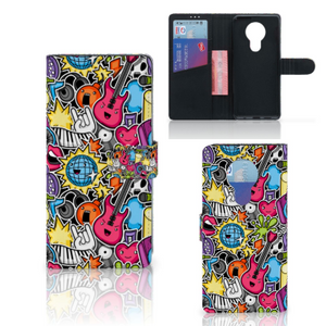 Nokia 5.3 Wallet Case met Pasjes Punk Rock