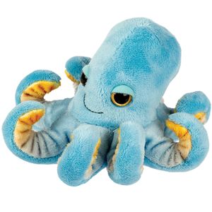 Suki Gifts pluche inktvis/octopus knuffeldier - cute eyes - blauw - 22 cm   -